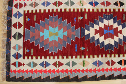 Handwoven Turkish Vintage Runner Kilim (3'6" x 11'4")