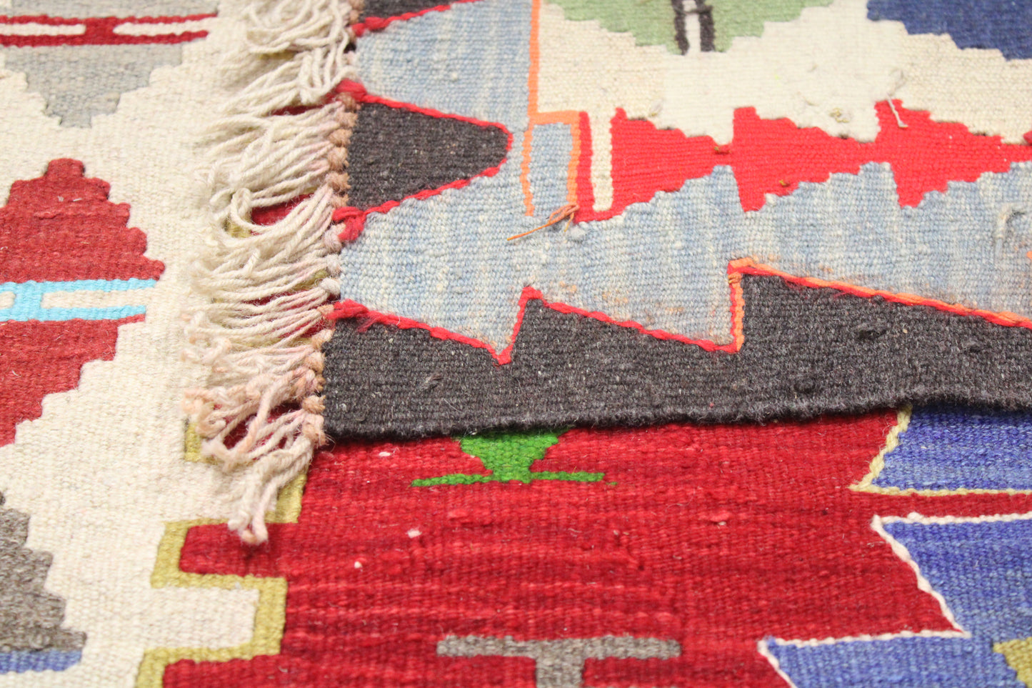 Handwoven Turkish Vintage Runner Kilim (3'6" x 11'4")