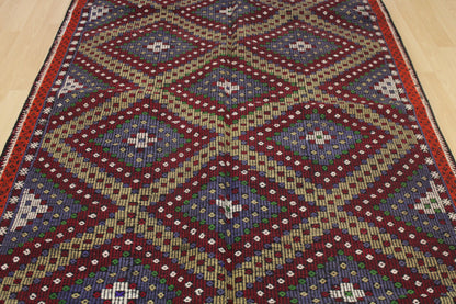 Handwoven Turkish Vintage Kilim (5'9" x 12'2")