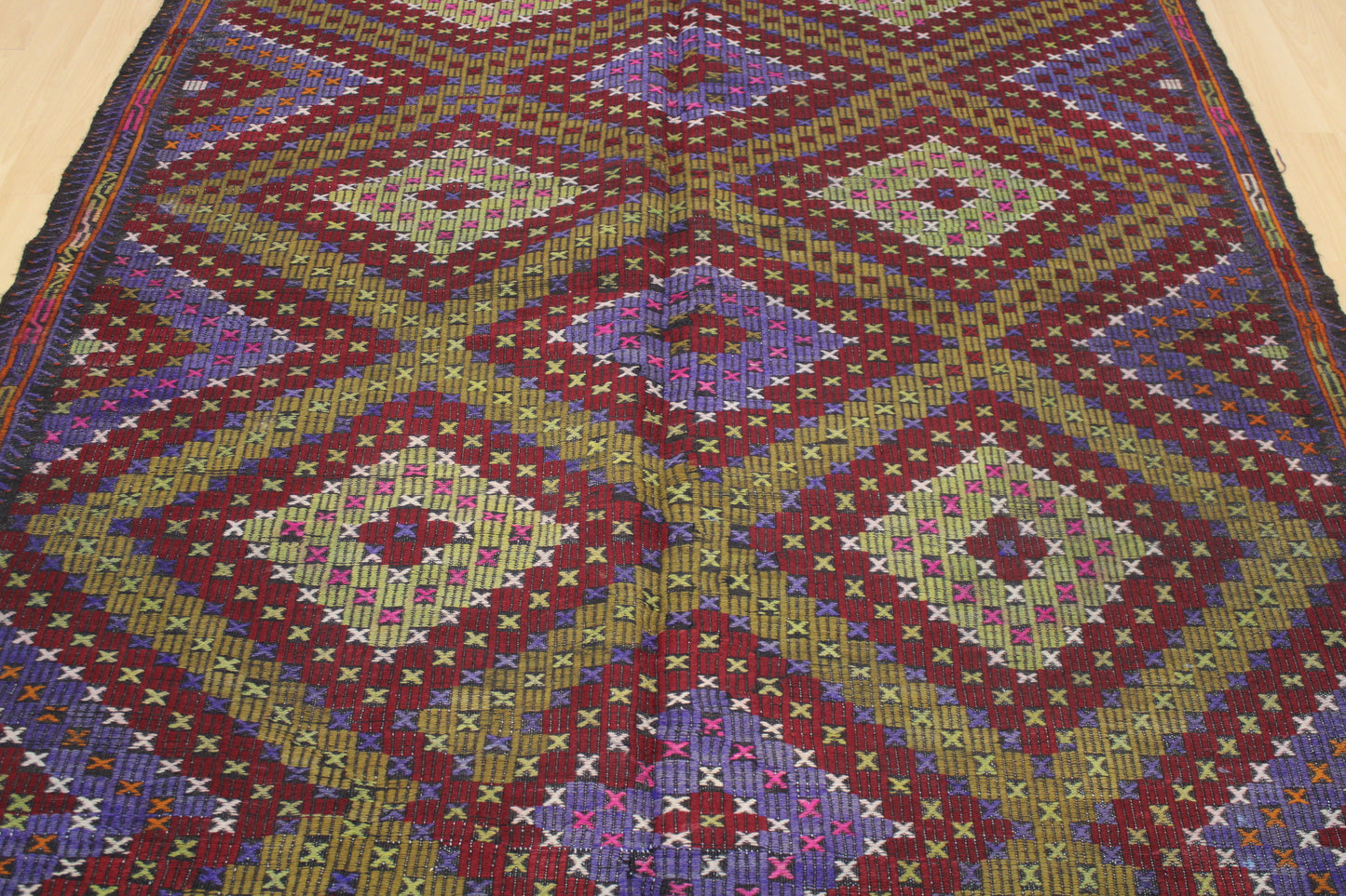 Handwoven Turkish Vintage Kilim (6'2" x 10'10")