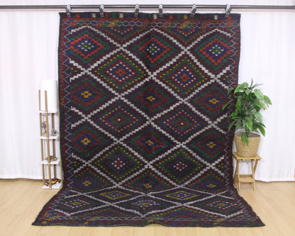 Handwoven Turkish Vintage Kilim (7'1" x 10'4")