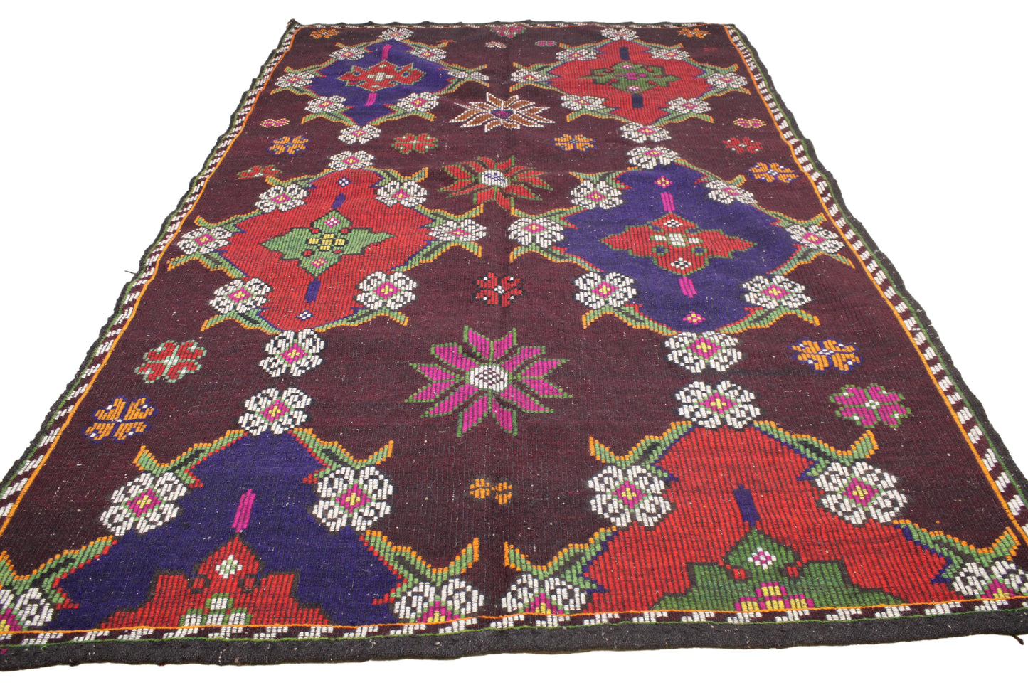 Handwoven Turkish Vintage Kilim (6'2" x 9'9")