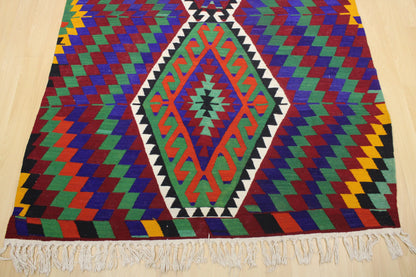 Handwoven Turkish Vintage Kilim (4'10" x 10'7")