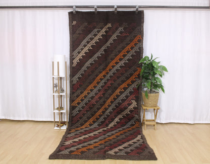 Handwoven Turkish Vintage Kilim (4'6" x 11'3")