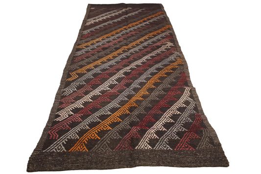 Handwoven Turkish Vintage Kilim (4'6" x 11'3")