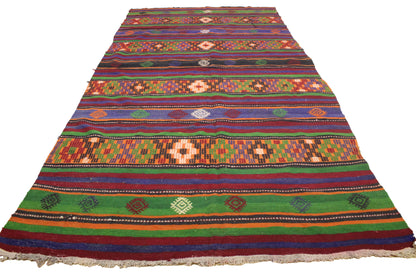 Handwoven Turkish Vintage Kilim (5'4" x 10'8")