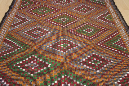 Handwoven Turkish Vintage Kilim (6'5" x 9'7")