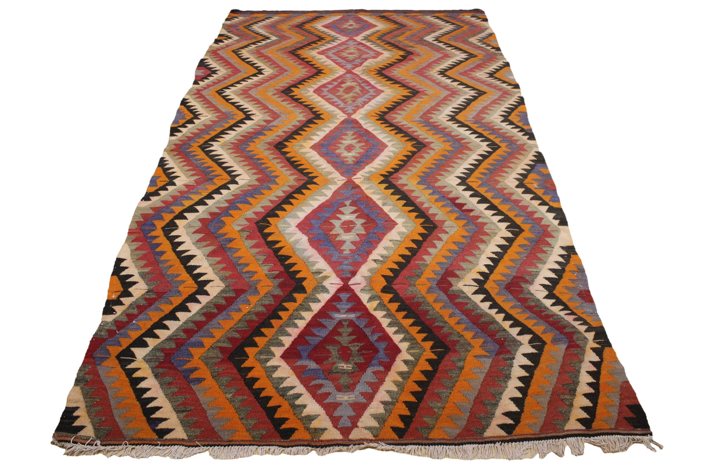 Handwoven Turkish Vintage Kilim (4'11" x 9'6")