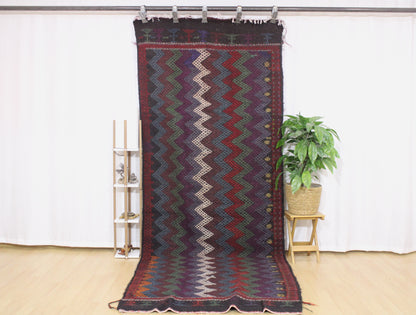 Handwoven Turkish Vintage Runner Kilim (3'11" x 11'6")