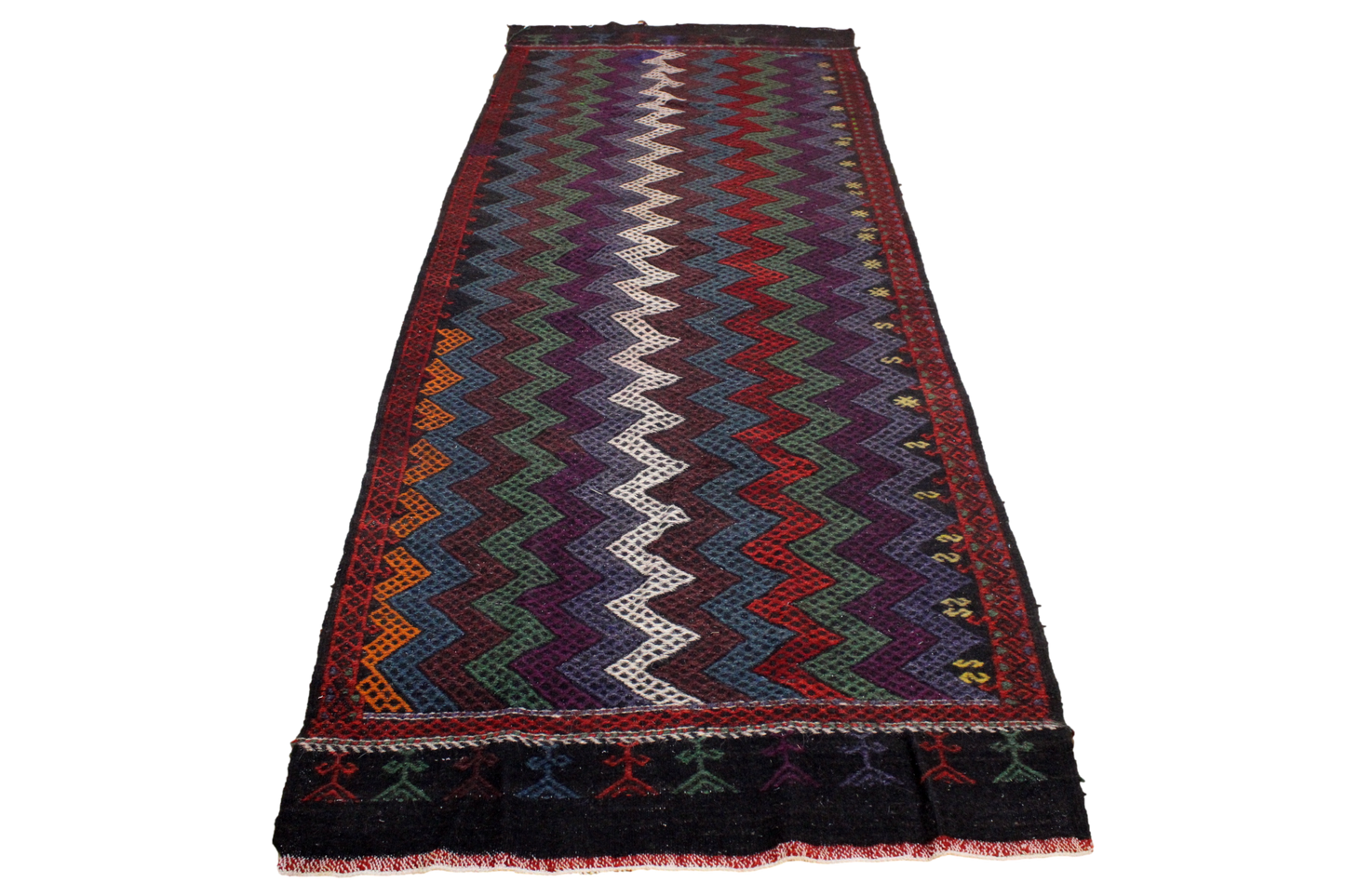 Handwoven Turkish Vintage Runner Kilim (3'11" x 11'6")