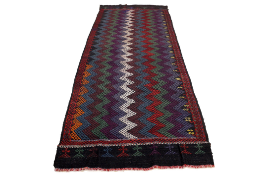 Handwoven Turkish Vintage Runner Kilim (3'11" x 11'6")