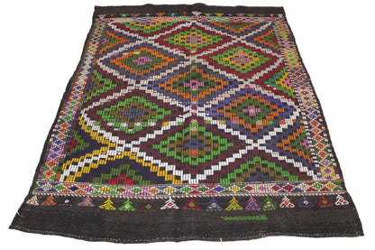 Handwoven Turkish Vintage Kilim (6'3" x 8'5")