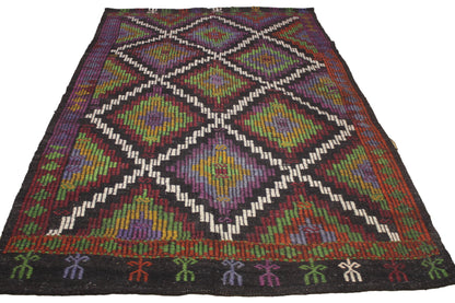 Handwoven Turkish Vintage Kilim (6'5" x 10'2")