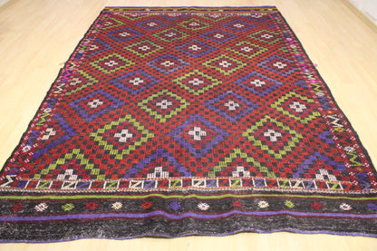 Handwoven Turkish Vintage Kilim (7'5" x 10'8")