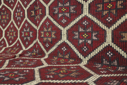 Handwoven Turkish Vintage Kilim (5'1" x 9'2")