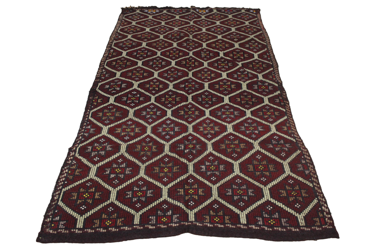 Handwoven Turkish Vintage Kilim (5'1" x 9'2")