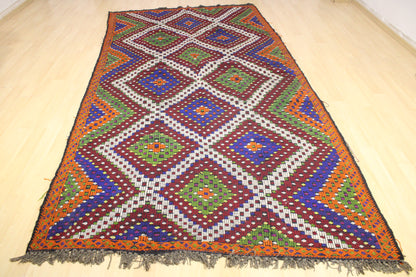 Handwoven Turkish Vintage Kilim (5'11" x 11'7")