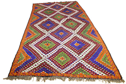 Handwoven Turkish Vintage Kilim (5'11" x 11'7")