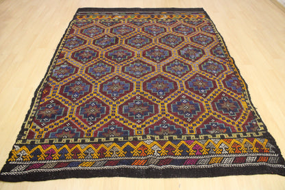 Handwoven Turkish Vintage Kilim (6'4" x 9'0")