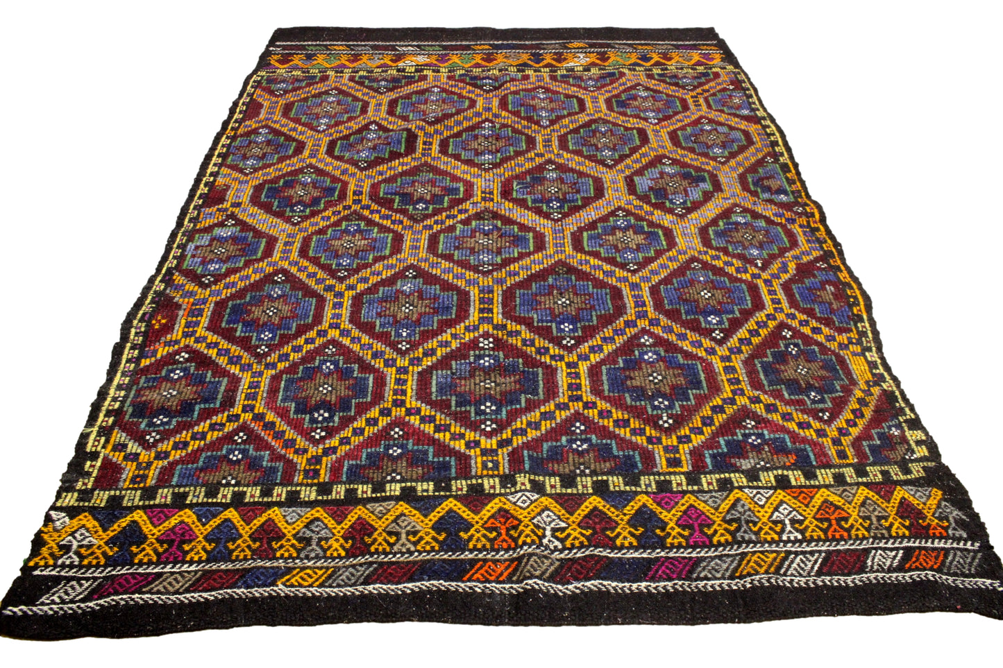 Handwoven Turkish Vintage Kilim (6'4" x 9'0")