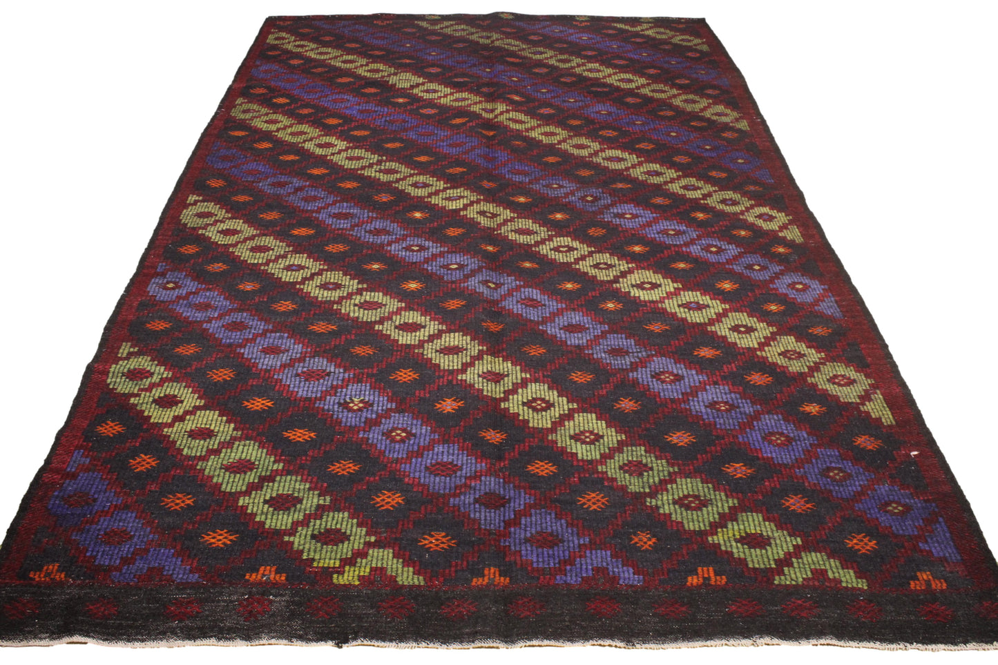 Handwoven Turkish Vintage Kilim (7'3" x 11'9")