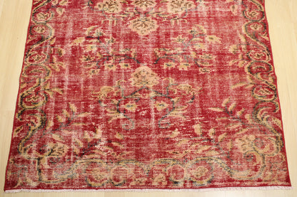 Hand-Knotted Vintage Turkish Rug (4'6" x 7'8")