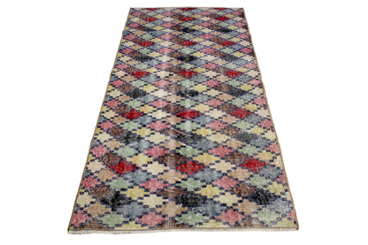 Hand-Knotted Vintage Turkish Rug (2'12" x 6'5")