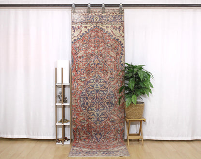 Hand-Knotted Vintage Turkish Rug (2'9" x 9'3")