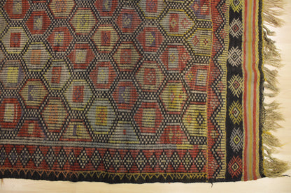 Handwoven Turkish Vintage Kilim (3'9" x 9'3")