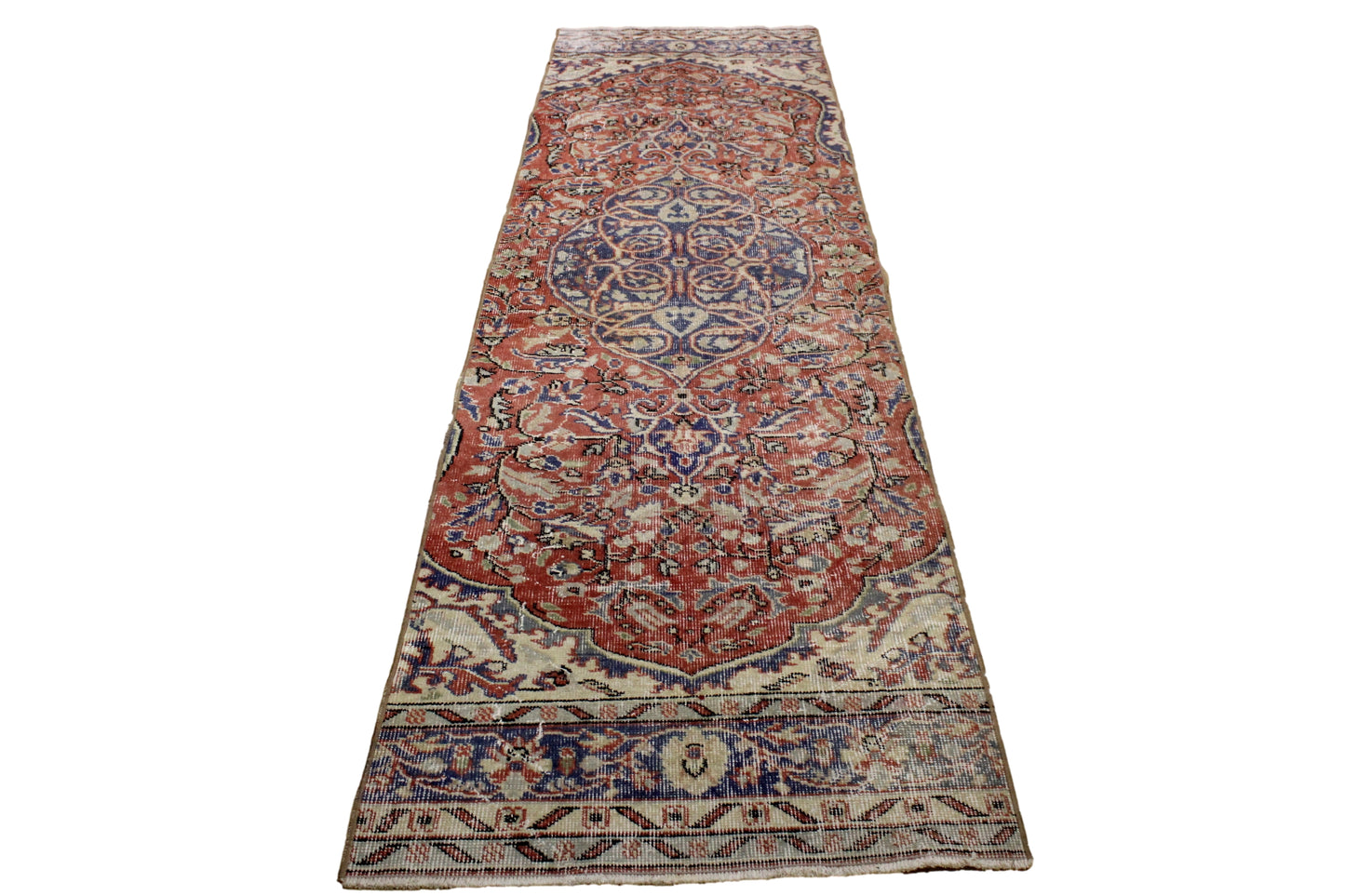 Hand-Knotted Vintage Turkish Rug (2'9" x 9'3")