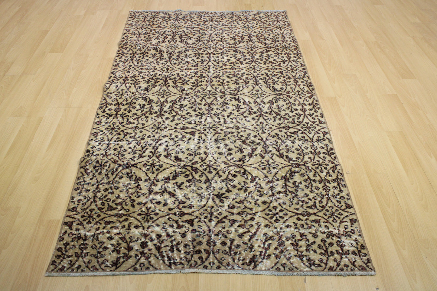 Hand-Knotted Vintage Turkish Rug (3'12" x 7'5")