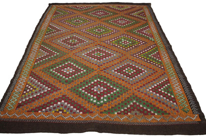 Handwoven Turkish Vintage Kilim (6'8" x 9'6")