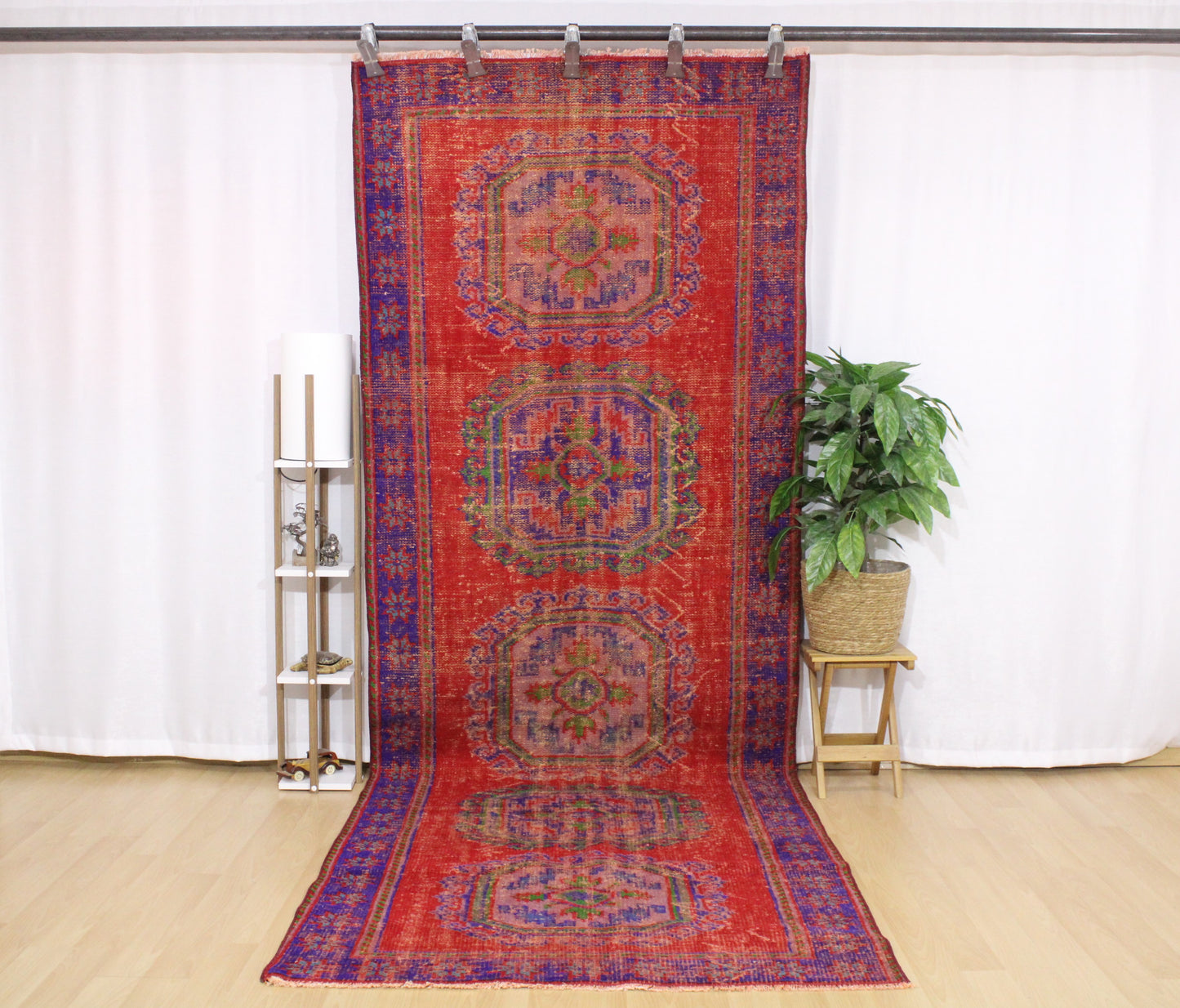 Hand-Knotted Vintage Turkish Rug (4'2" x 12'4")