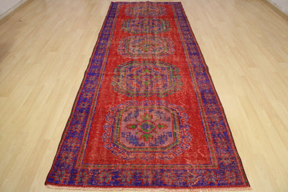 Hand-Knotted Vintage Turkish Rug (4'2" x 12'4")