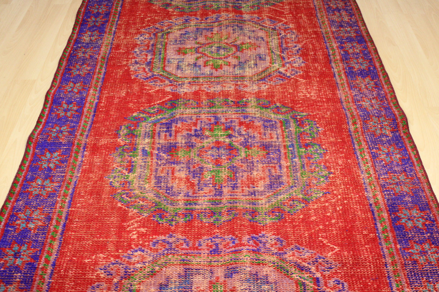 Hand-Knotted Vintage Turkish Rug (4'2" x 12'4")