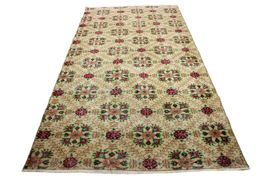 Hand-Knotted Vintage Turkish Rug (4'10" x 9'5")