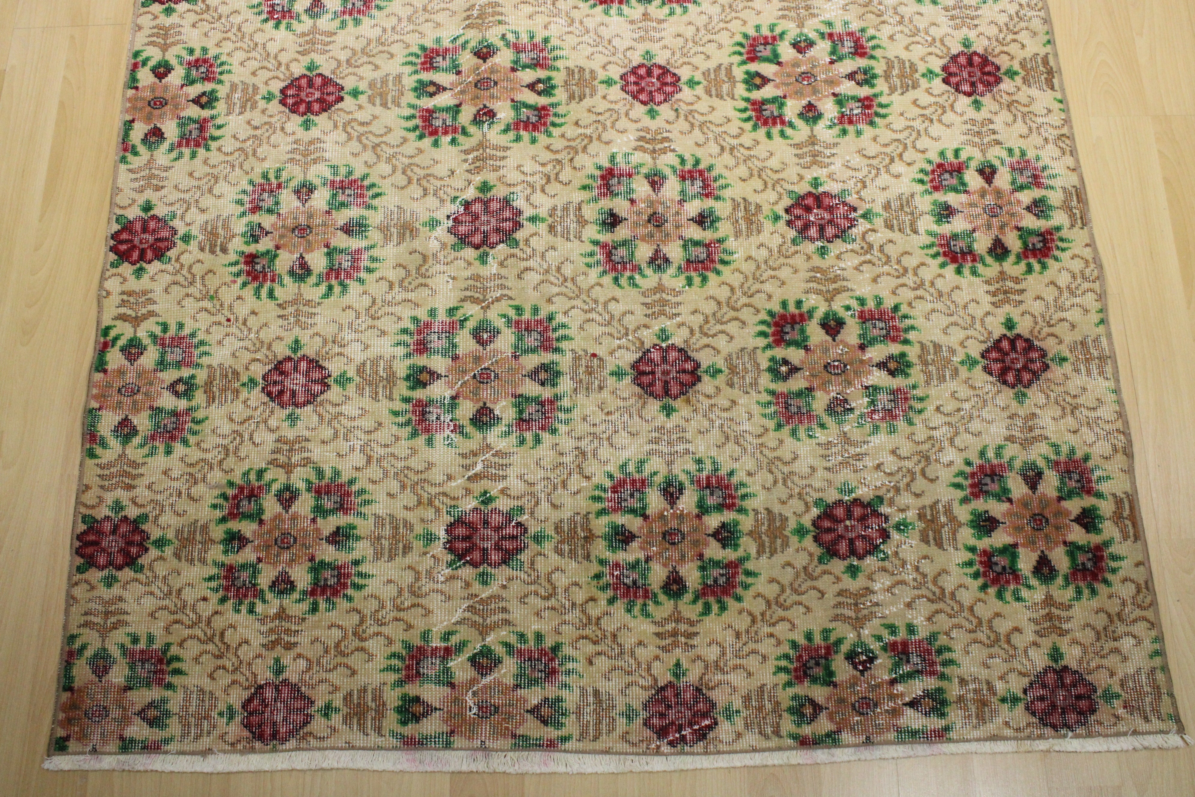 El Dokuma Anadolu Kök Boya Yün Halı