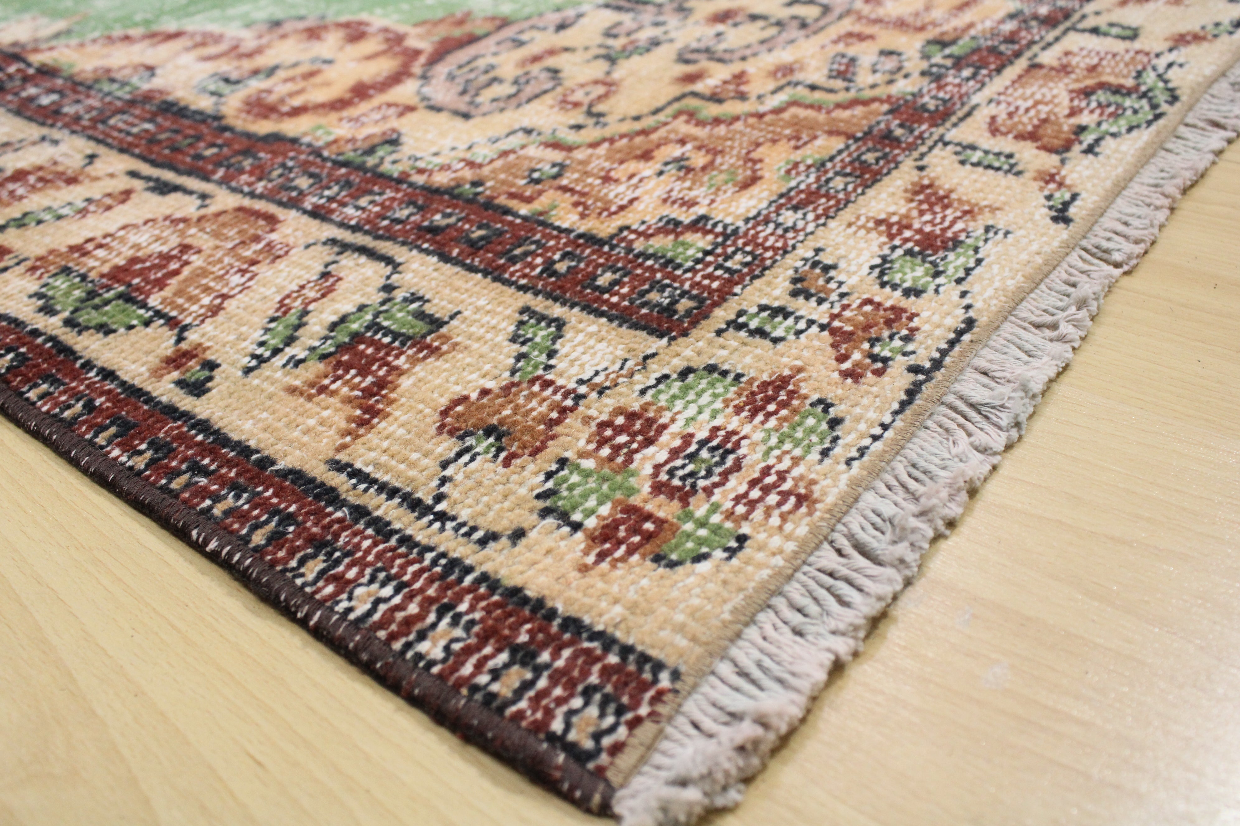 Turkish Vintage Hand-Knotted Wool Rug