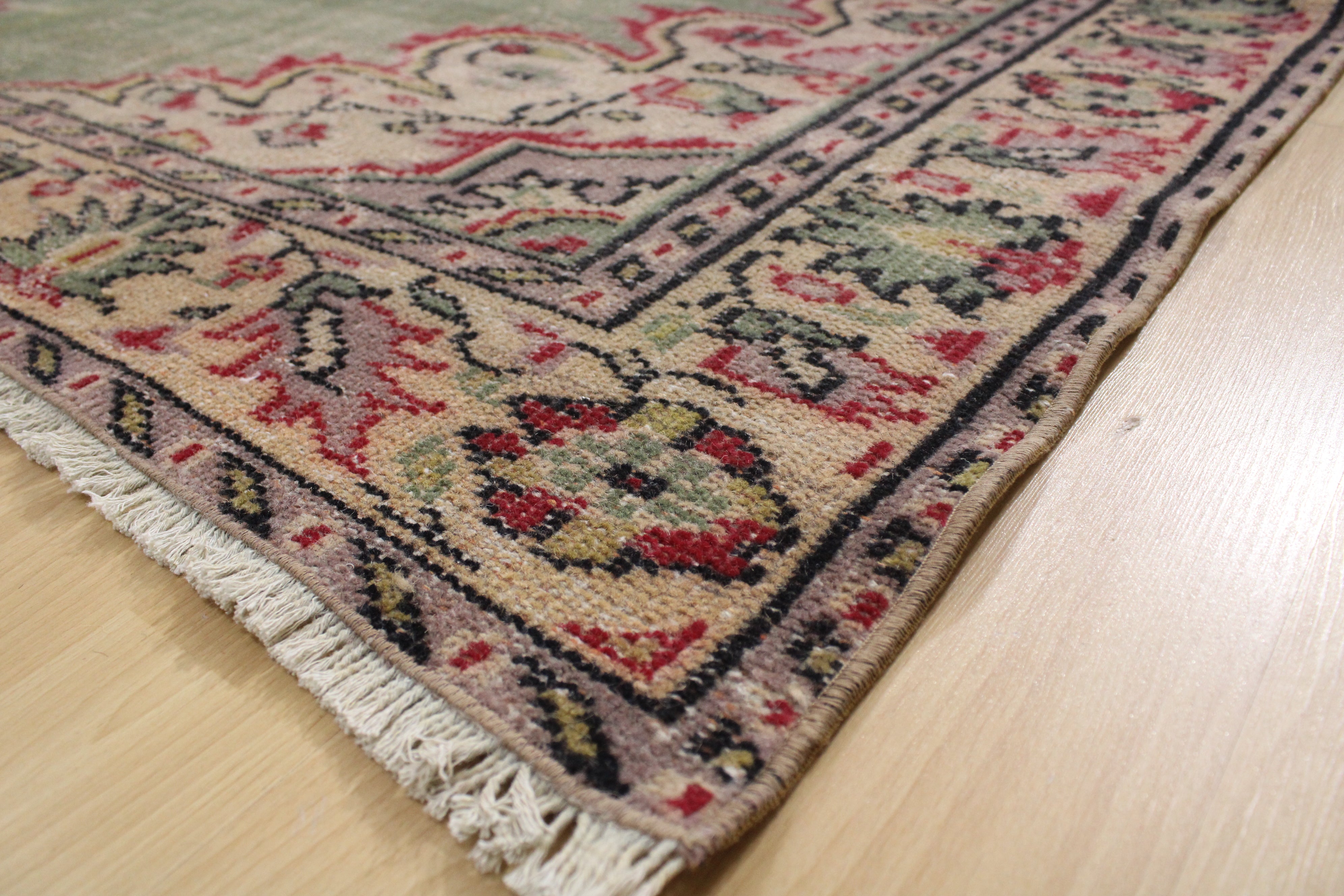 Turkish Vintage Hand-Knotted Wool Rug