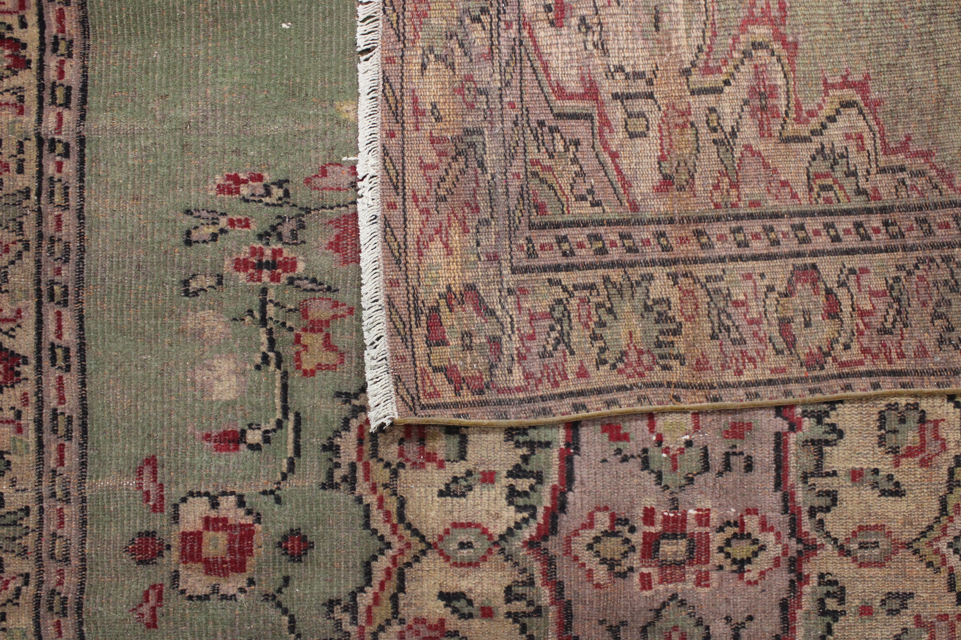 Turkish Vintage Hand-Knotted Wool Rug