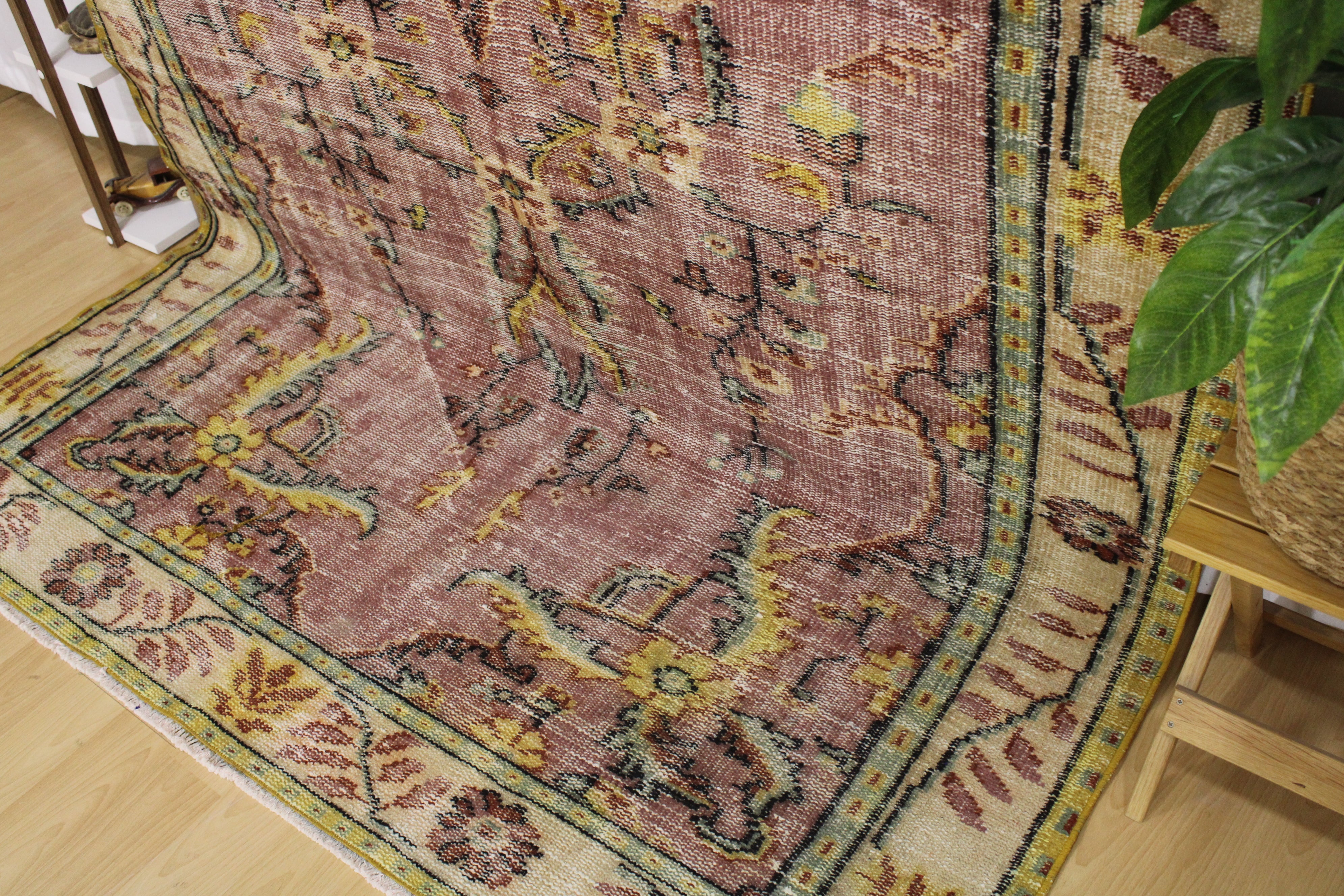 El Dokuma Anadolu Kök Boya Yün Halı