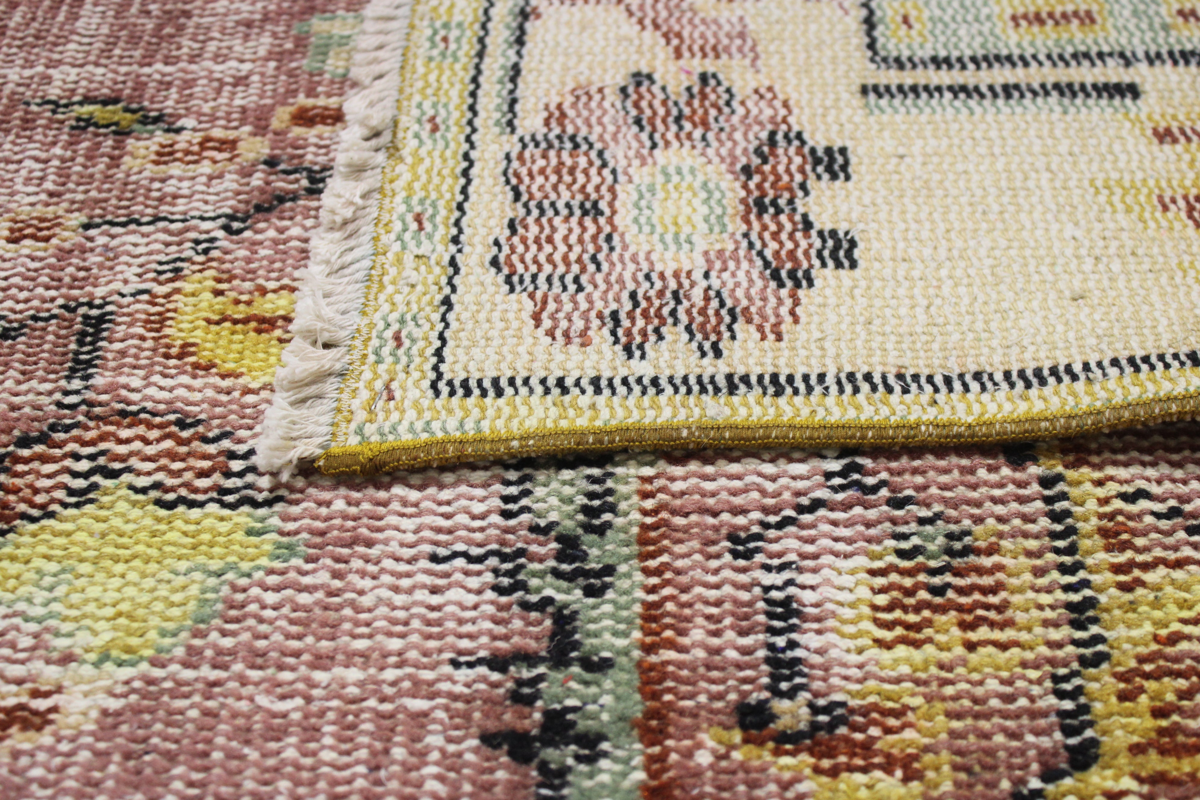 El Dokuma Anadolu Kök Boya Yün Halı