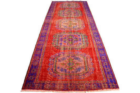 Hand-Knotted Vintage Turkish Rug (4'3" x 11'8")