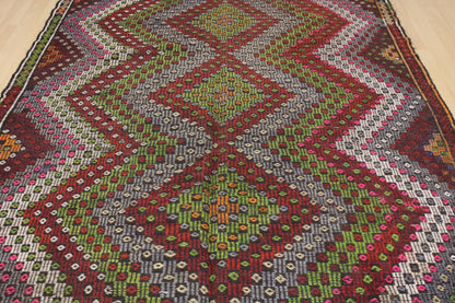 Handwoven Turkish Vintage Kilim (6'2" x 10'5")