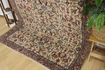 Hand-Knotted Vintage Turkish Rug (5'3" x 8'10")