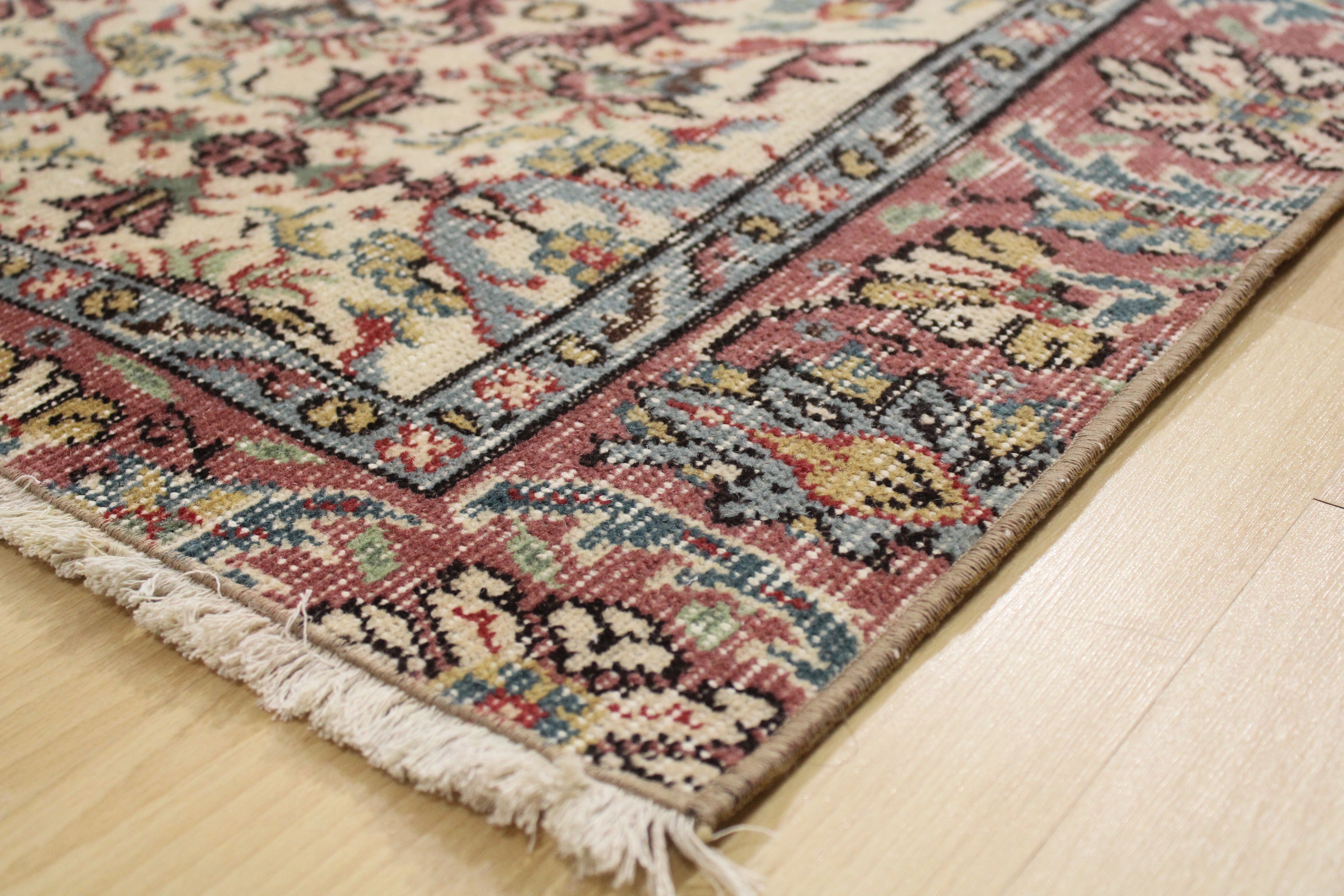 Turkish Vintage Hand-Knotted Wool Rug