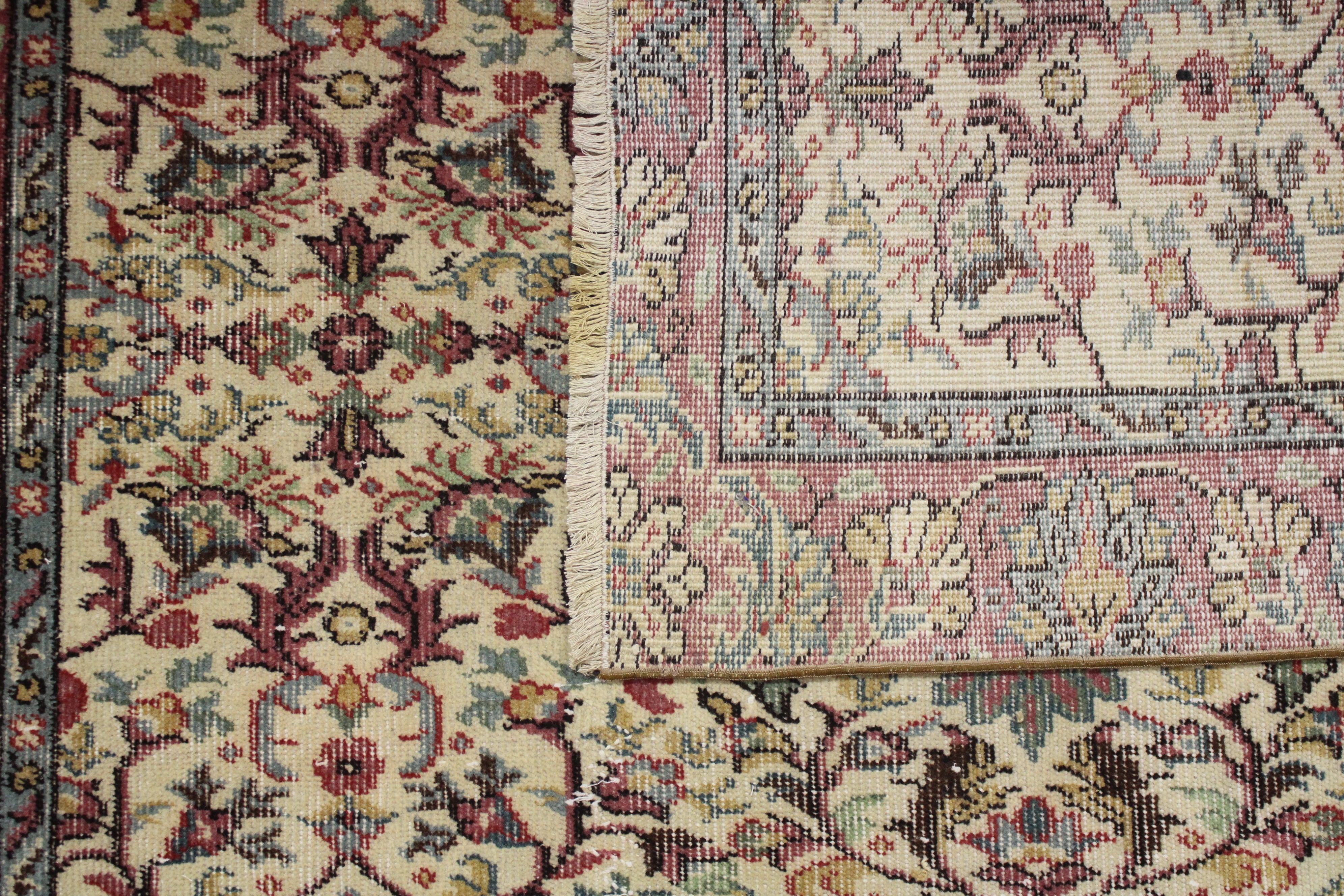 Turkish Vintage Hand-Knotted Wool Rug