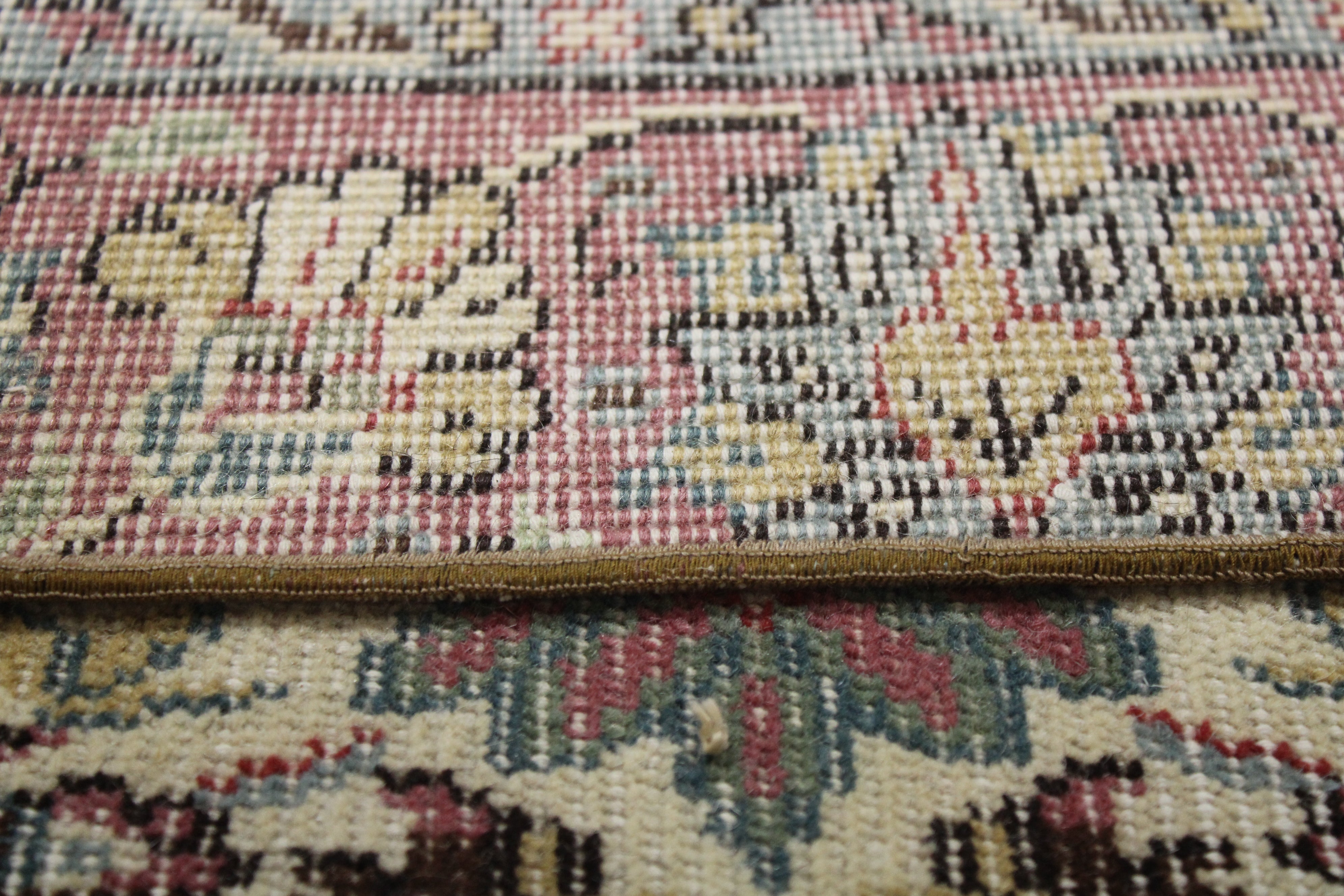 Turkish Vintage Hand-Knotted Wool Rug