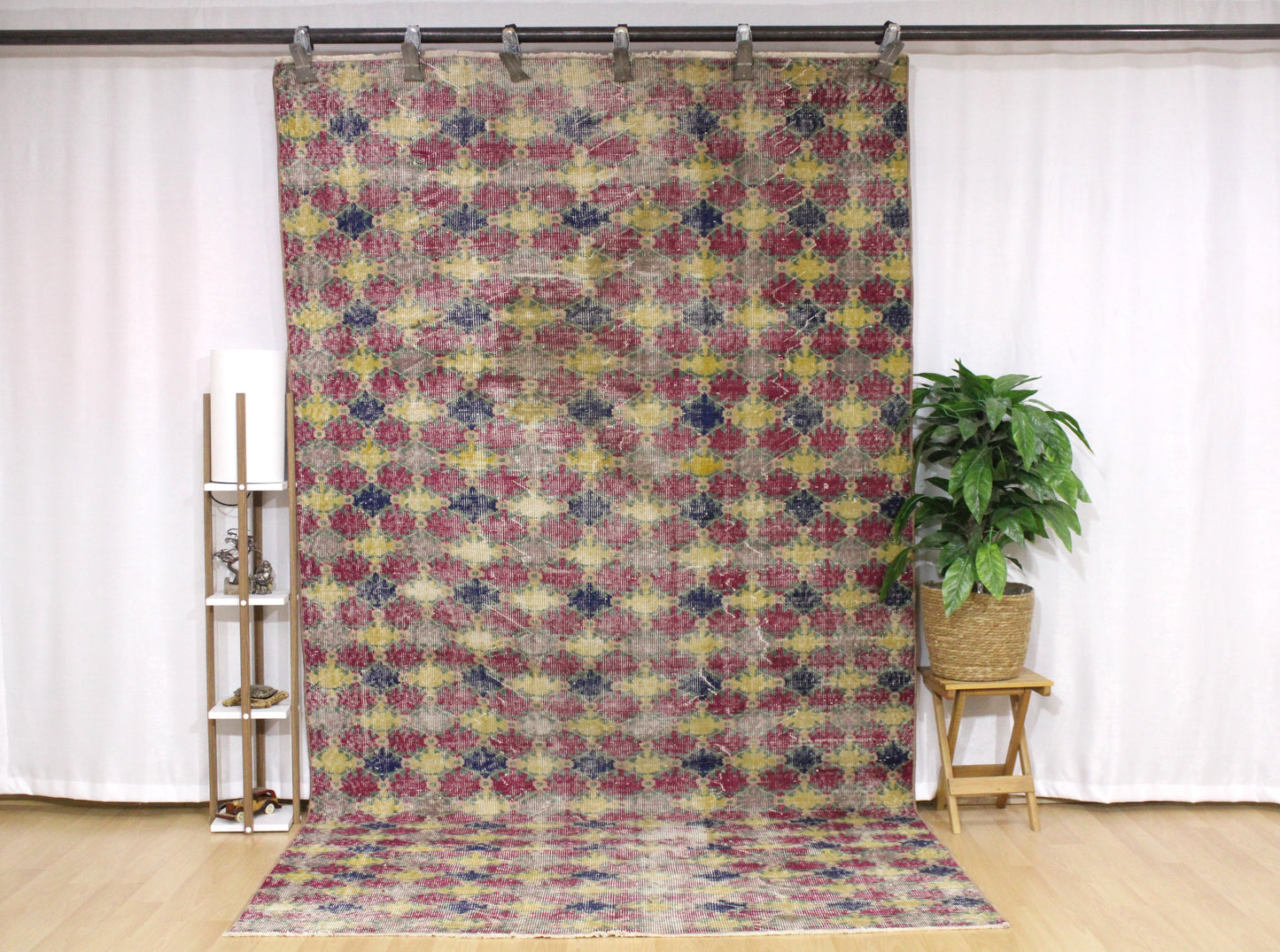 Hand-Knotted Vintage Turkish Rug (5'8" x 10'5")