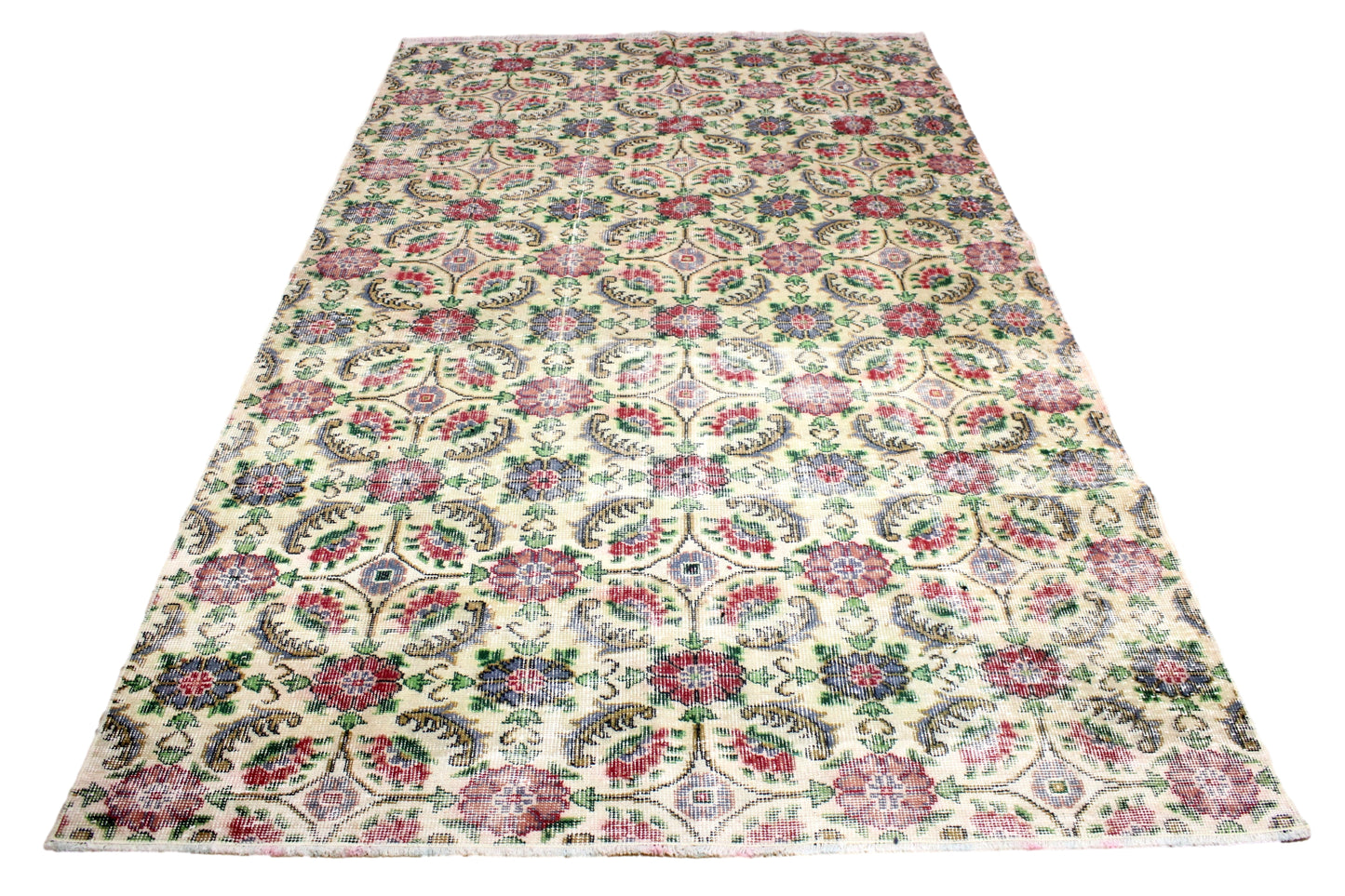 Hand-Knotted Vintage Turkish Rug (5'2" x 8'7")